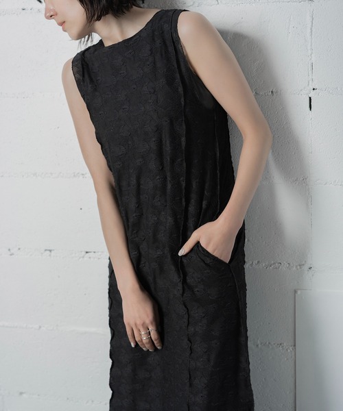 ANOGH ワンピース CUT JACQUARD STRETCH DRESS : ZOZOTOWN Yahoo