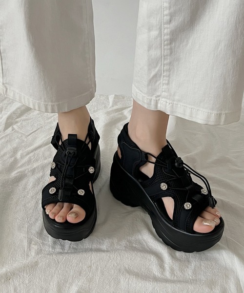 Shoes in Closet サンダル 軽量厚底 スタイルアップソール