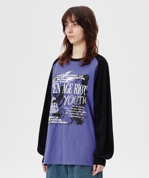 MAHAGRID tシャツ 「mahagrid/マハグリッド」YOUTH RAGLAN LS