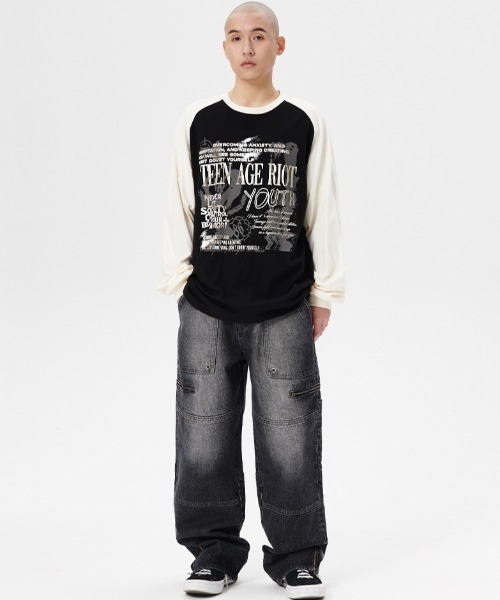 【mahagrid】24SS★ YOUTH RAGLAN LS TEE YOUTH RAGLAN LS TEE - mahagrid | 60% - Asian Fashion Online