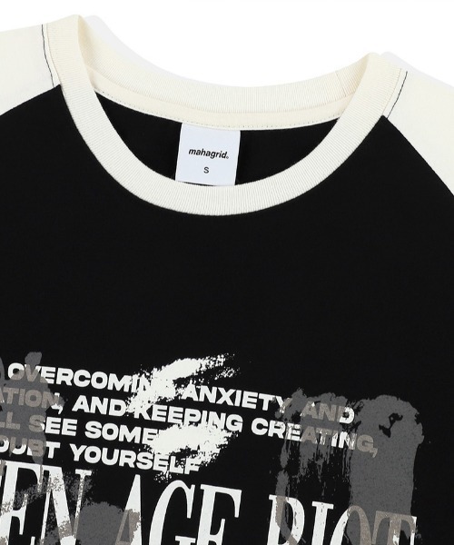 【mahagrid】24SS★ YOUTH RAGLAN LS TEE YOUTH RAGLAN LS TEE - mahagrid | 60% - Asian Fashion Online