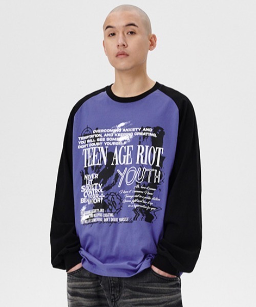 【mahagrid】24SS★ YOUTH RAGLAN LS TEE YOUTH RAGLAN LS TEE - mahagrid | 60% - Asian Fashion Online