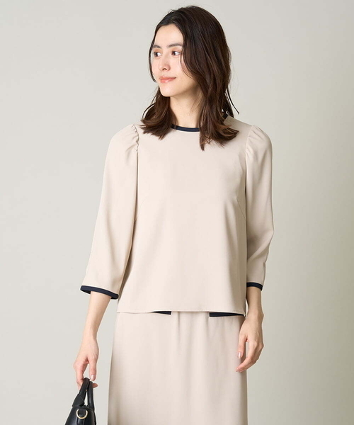 ワンピース 「SET」バイカラーブラウス＆スカートセットアップ  