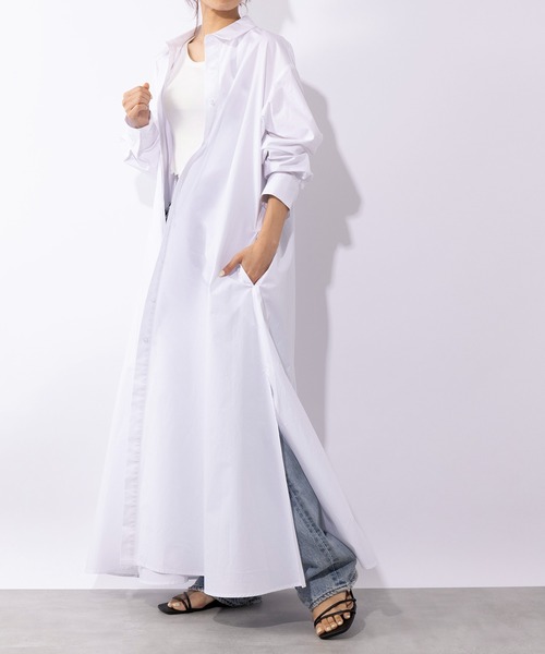 SETUP7 シャツワンピース 「SETUP7」Long Shirt One-piece