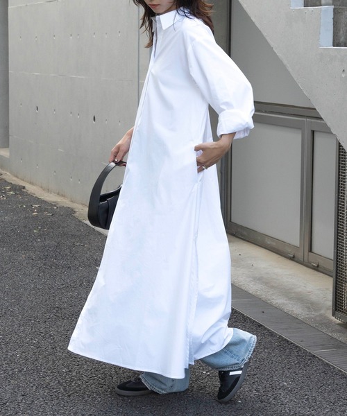 SETUP7 シャツワンピース 「SETUP7」Long Shirt One-piece