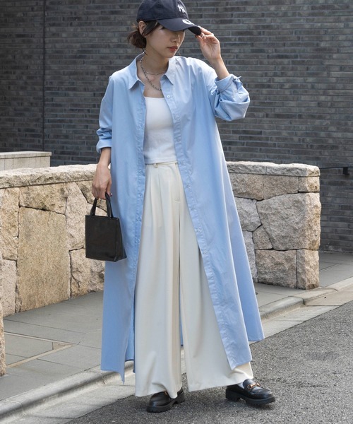 SETUP7 シャツワンピース 「SETUP7」Long Shirt One-piece
