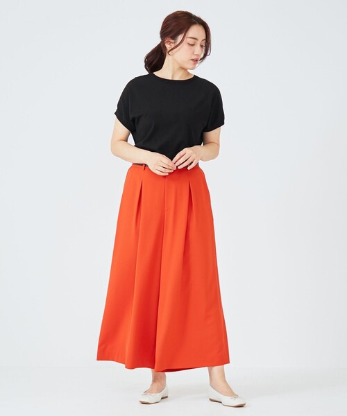 priority プライオリティ ドット プリーツガウチョパンツ