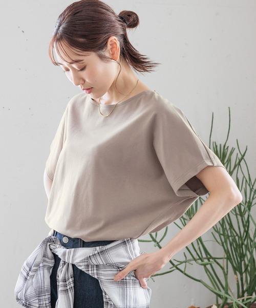 tシャツ Tシャツ なめらかタッチドルマンプルオーバー/992261 