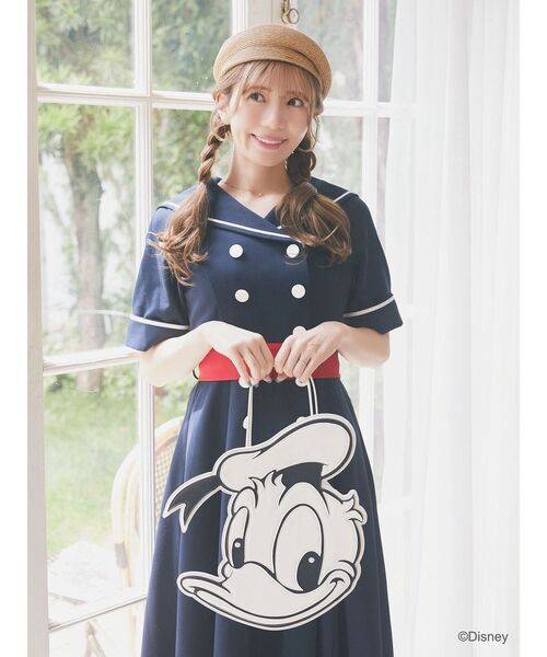 新品　ディズニー　アリーム　ドナルド モノトーン フェイス　バッグ　Areeam Disney（ディズニー） ハンドバッグ ドナルド/モノトーンフェイス