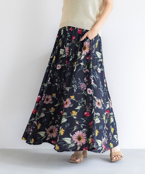 DOLCE&GABBANA花柄レース付きフレアスカート coca スカート とろレーヨン花柄フレアスカート : ZOZOTOWN