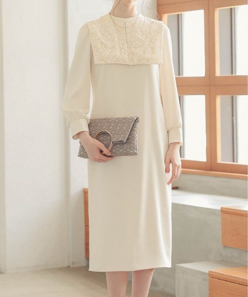dorry doll パーティドレス　Lサイズ Dorry doll クロスデザイン 2way パールドレス L