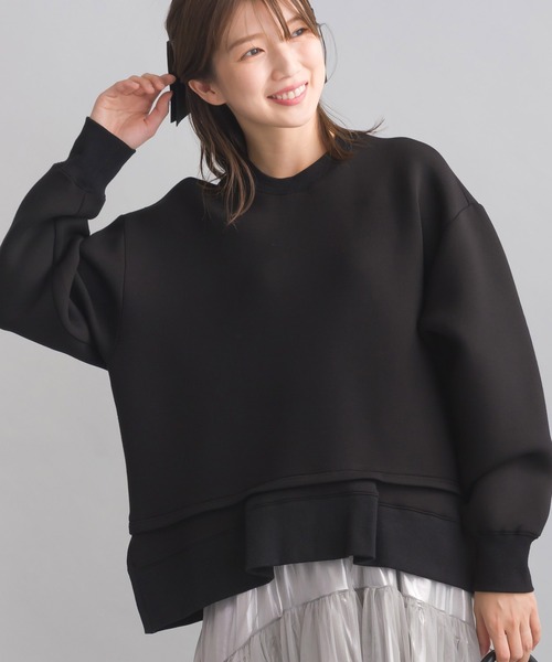 tシャツ 裾切り替えプルオーバー レディース