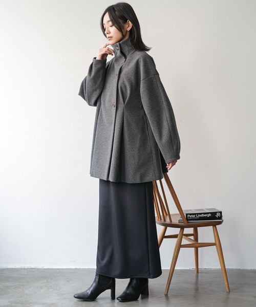 レリアン　現行　シルク リネン ウール ライトチェスターコート L相当 美品 レリアン 現行 シルク リネン ウール ライトチェスターコート L相当 美