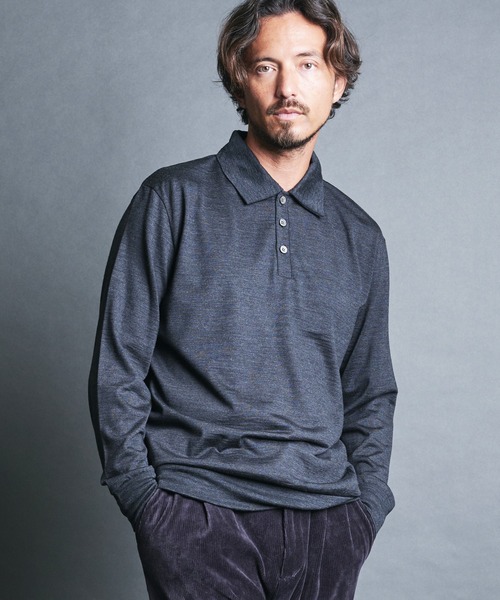 Magine セーター ニット SUPER100's WOOL HIGH GAUGE KNIT POLO