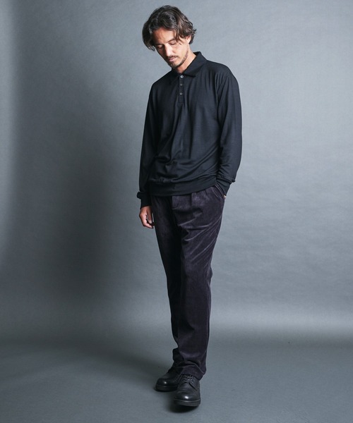 Magine セーター ニット SUPER100's WOOL HIGH GAUGE KNIT POLO