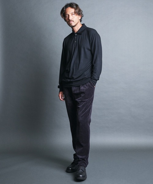 Magine セーター ニット SUPER100's WOOL HIGH GAUGE KNIT POLO