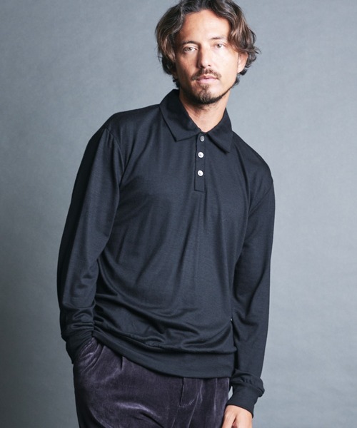 Magine セーター ニット SUPER100's WOOL HIGH GAUGE KNIT POLO