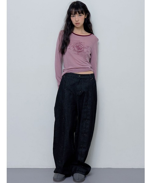 美品　Hosbjerg ホスビョーグ　デニムパンツ　ブラック 日本製》ブラックデニムパンツ(フルレングスパンツ) | MICHEL