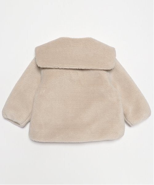 petit main ブルゾン アウター 「軽ふわ」セーラーカラーボア