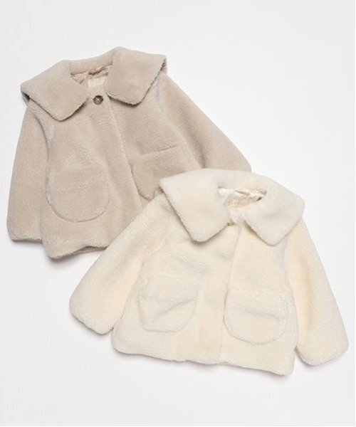 petit main ブルゾン アウター 「軽ふわ」セーラーカラーボア