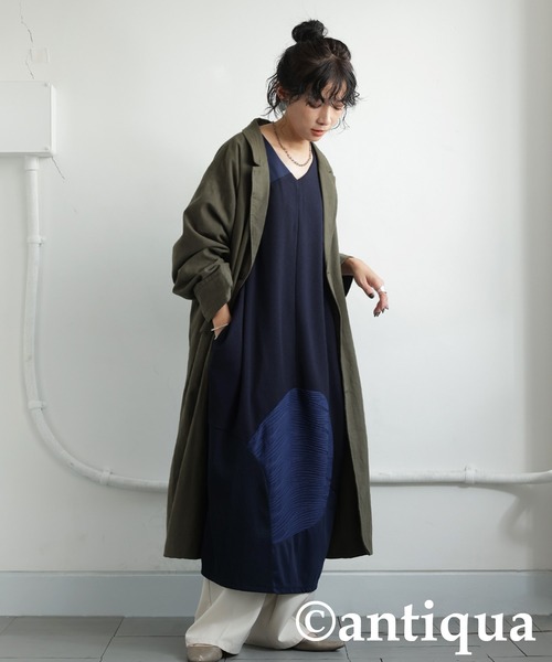 未開封☆完売品！antiqua アンティカ　切り替えワンピース antiqua 切り替えワンピース ワンピース レディース ロング 送料