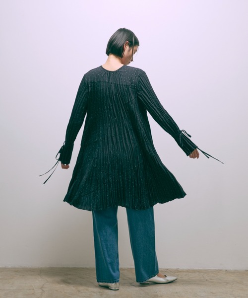 EN NEUME ワンピース 「Holiday」2way Lurex Dot Tiered Mini Dress