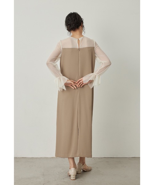 niana（ニアナ） ドレス ケミカルレース変形ベルスリーブIラインドレス