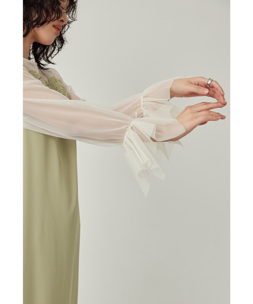 niana（ニアナ） ドレス ケミカルレース変形ベルスリーブIラインドレス