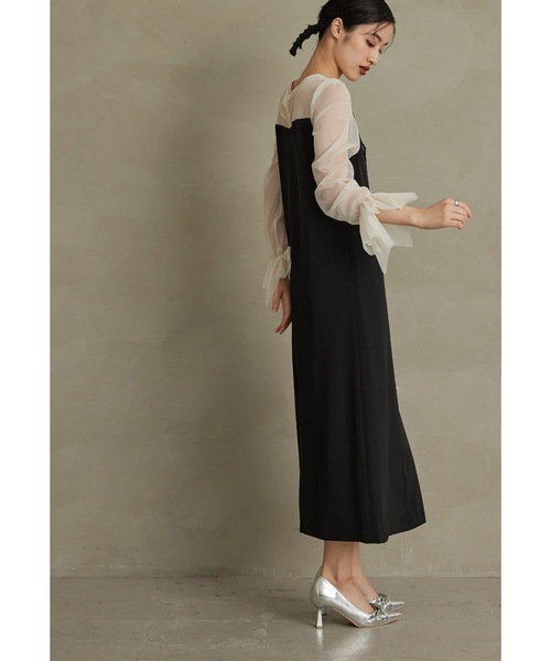 niana（ニアナ） ドレス ケミカルレース変形ベルスリーブIラインドレス