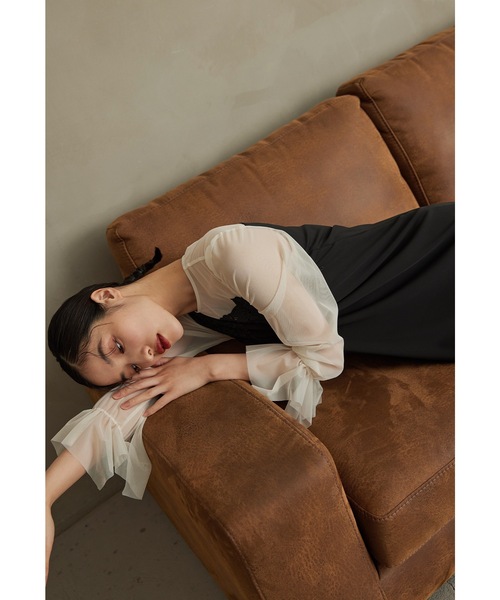 niana（ニアナ） ドレス ケミカルレース変形ベルスリーブIラインドレス