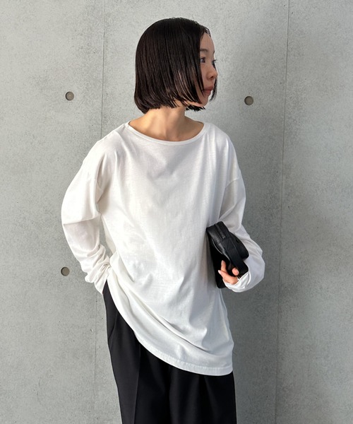 バックプリントロングTシャツ バックプリントロングTシャツ(M ホワイト): トップス｜Right-on公式