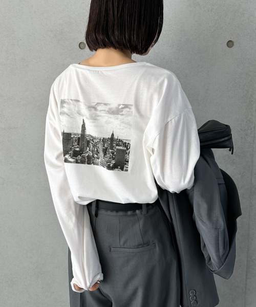 tシャツ アソートバックプリントロングTシャツ レディース : ZOZOTOWN