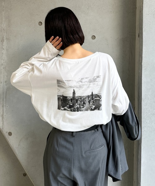 tシャツ アソートバックプリントロングTシャツ レディース : ZOZOTOWN