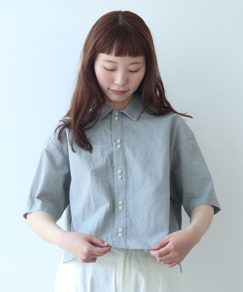 bulldesavon 60sフレンチリネンboyshirt(値札付き) bulle de savon ブラウス シャツ 60sフレンチリネン boy shirt