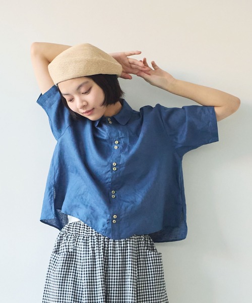 bulle de savon（ビュルデサボン） ブラウス シャツ 60sフレンチリネン