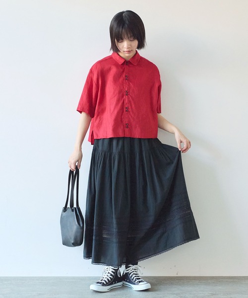 bulle de savon ブラウス シャツ 60sフレンチリネン boy shirt
