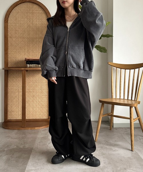 スノーパウダー加工パーカー apres jour mignon パーカー スノーパウダー加工パーカー