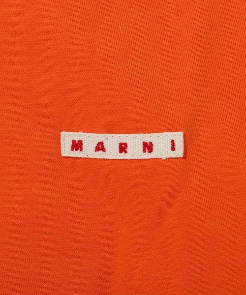 MARNI オレンジロゴ ホワイトパーカー MARNI（マルニ） トレーナー 入学式 Kids ＆ Junior ワンポイント