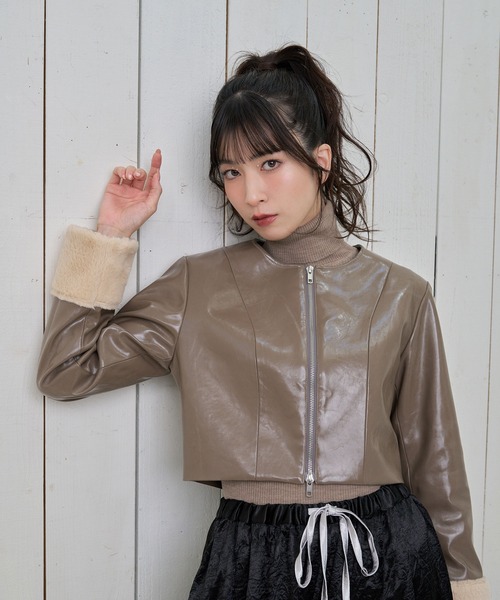 ★専用★ESLOW/ノーカラージャケット 寒暖差の激しい秋にはジャケットが活躍！！【ESLOW】ノーカラー