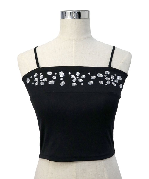 Diable baiser（ディアブルベーゼ） キャミソール ビジューギャル