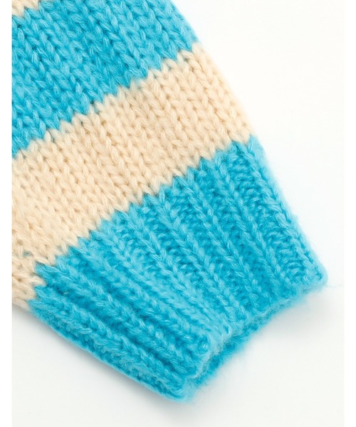 パーカー /Little Sunny Bite/stripe knit hoodie レディース メンズ Little sunny bite パーカー 「Little Sunny Bite」stripe knit