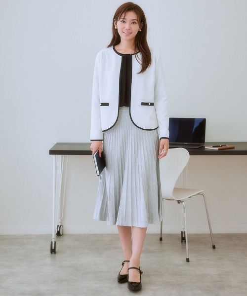 7days Life Styling ジャケット ノーカラージャケット カットソー素材