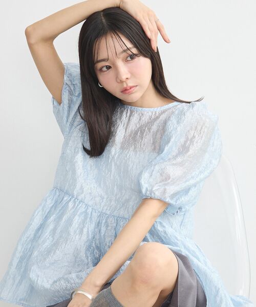 ♡ＦｒｅｓｈＫａｒmａチュニック♡ earth music&ecology チュニック シアージャガードペプラム