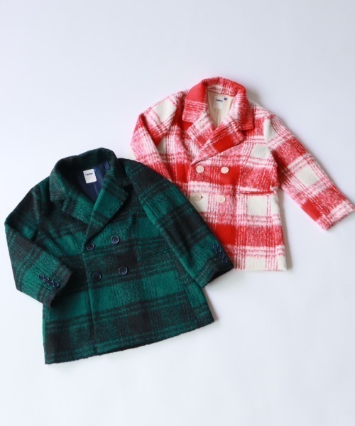 Catchup（ケチャップ） ダウン アウター 「Catchup」チェック柄Pコート