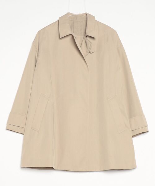 美品 グリーンレーベル ステンカラーコートロングコート 38 ベージュ green label relaxing（グリーンレーベルリラクシング） ステンカラー