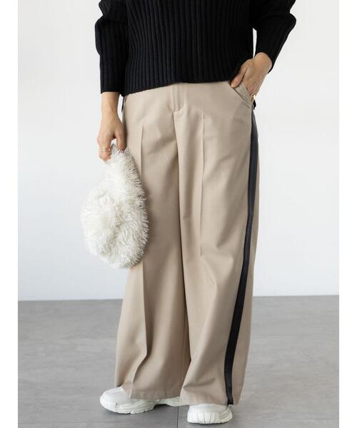 Lugnoncure パンツ サイドラインパンツ レディース : ZOZOTOWN