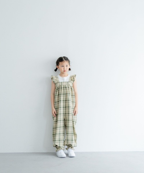 apart by lowrys Coオーバーオール LOWRYS FARM サロペット オーバーオール ホップサックフリル