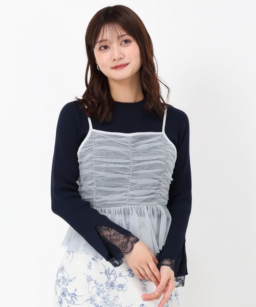 MISCH MASCH（ミッシュマッシュ） キャミソール 2025春夏新作 チュール