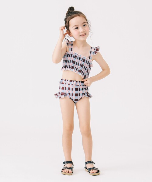 B：MING by BEAMS 水着 チェック スイムセット 2025SS（110