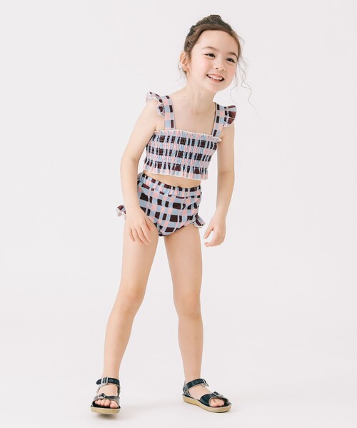 B：MING by BEAMS 水着 チェック スイムセット 2025SS（110